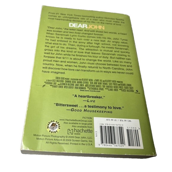 Nicholas Sparks Books Lot 3 Books Romance Novels Last Song, Notebook, Dear John - Picture 14 of 15